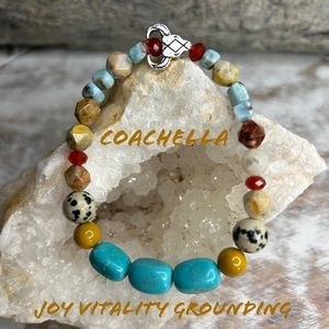 Gemstone beaded bracelet